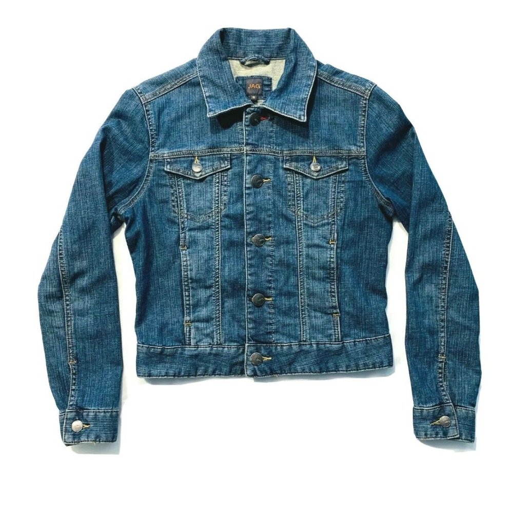 Jag Jeans Short Denim Jacket Stretch Long Sleeve S‎